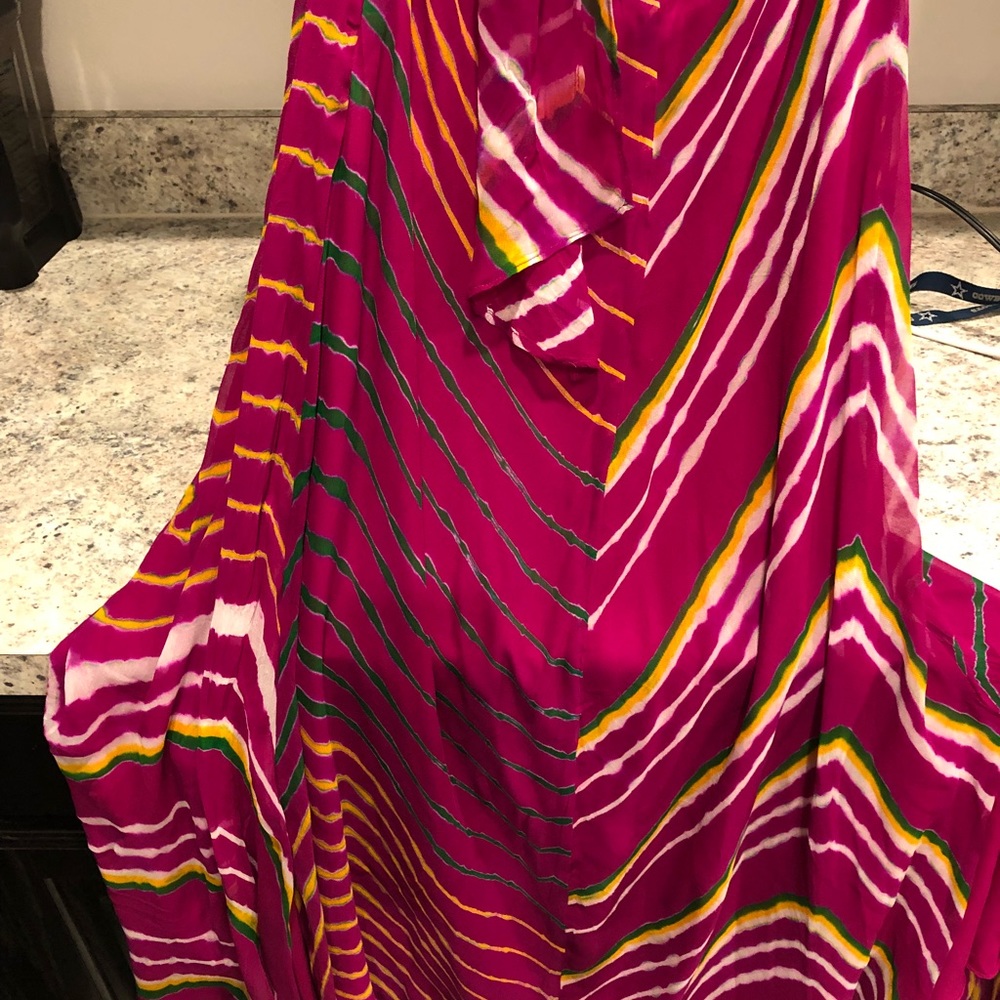 Polo Ralph Lauren Shibori Dyed Silk Halter Dress - Picture 8 of 8